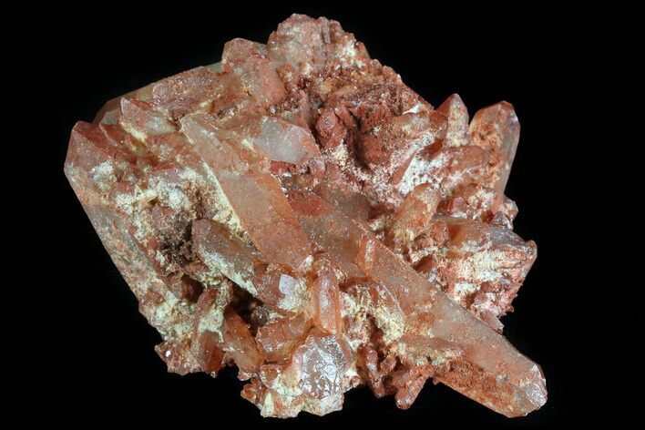 Natural, Red Quartz Crystal Cluster - Morocco #80654